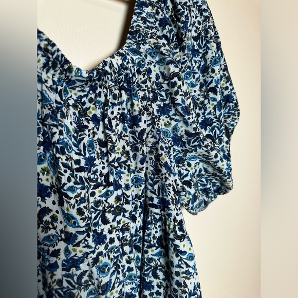 Wild Fable Babydoll Dress Blue Floral Size L - Picture 5 of 5